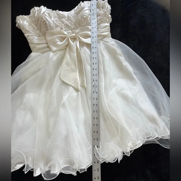 Steppin' Out Dress formal prom wedding homecoming size 11/12 ivory - Picture 12 of 16